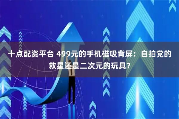 十点配资平台 499元的手机磁吸背屏:自拍党的救星还是二次元的玩具?